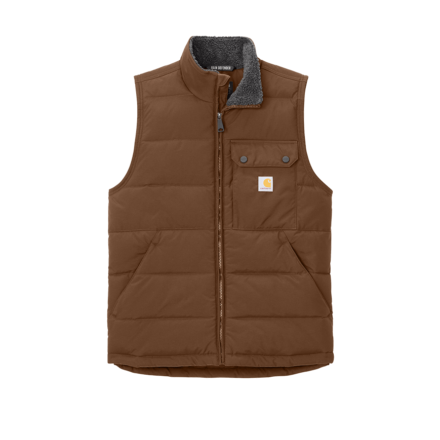 SM / Red Duck Brown Custom Carhartt Montana Insulated Vest - Corporate Gifts