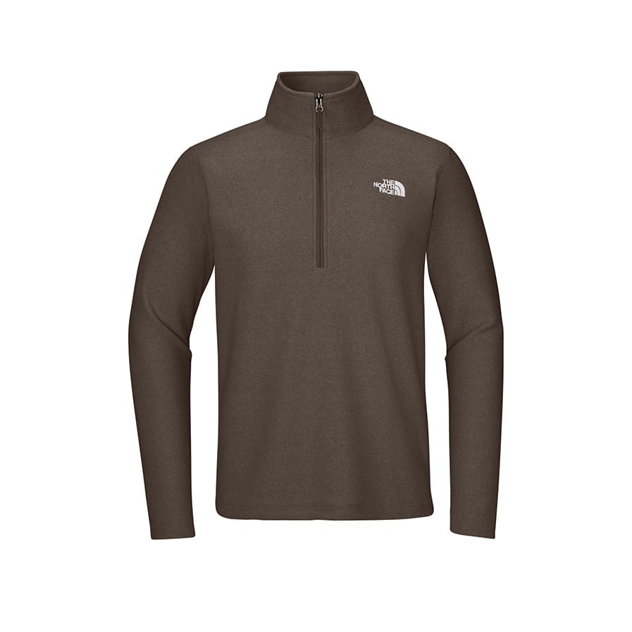 Smokey Brown Heather / S Custom The North Face Men's Textured Pine Grove 1/2-Zip - Corporate Gifts