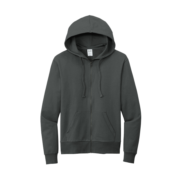 Terrain Gray / SM Custom Allmade Unisex Organic French Terry Full-Zip Hoodie - Corporate Gifts