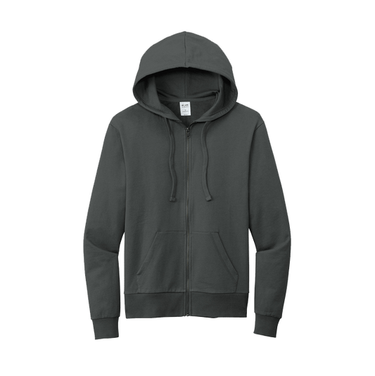 Terrain Gray / SM Custom Allmade Unisex Organic French Terry Full-Zip Hoodie - Corporate Gifts