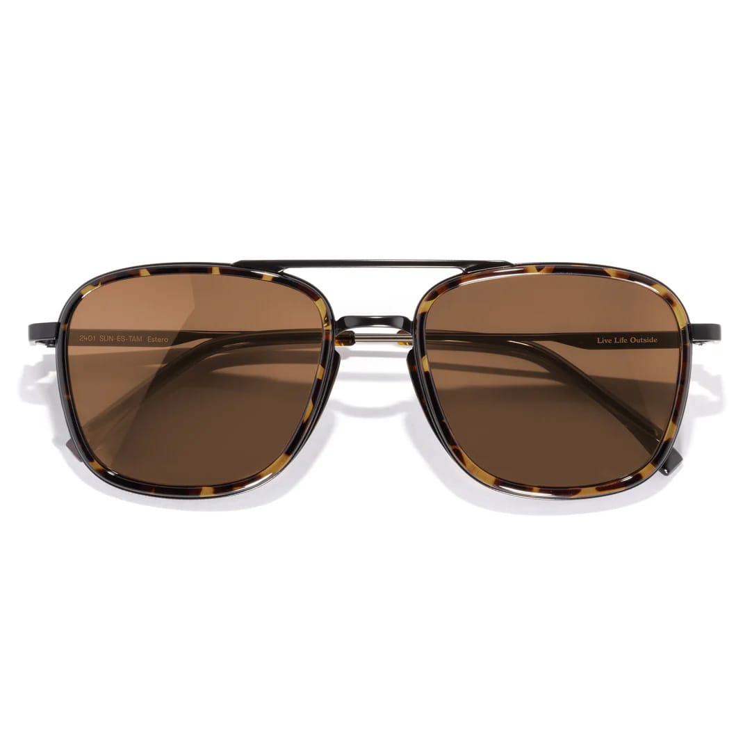Tortoise Amber Custom Sunski Estero Polarized Sunglasses - Corporate Gifts
