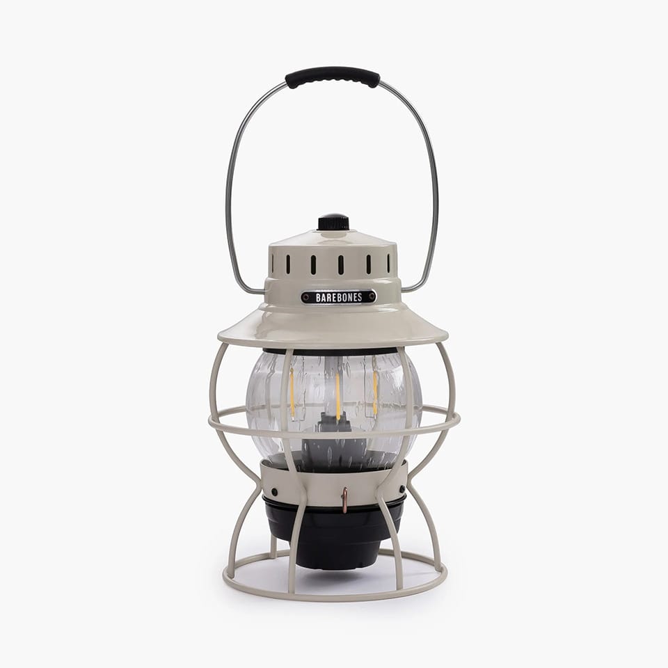 Vintage White Custom Barebones Railroad Lantern - Corporate Gifts
