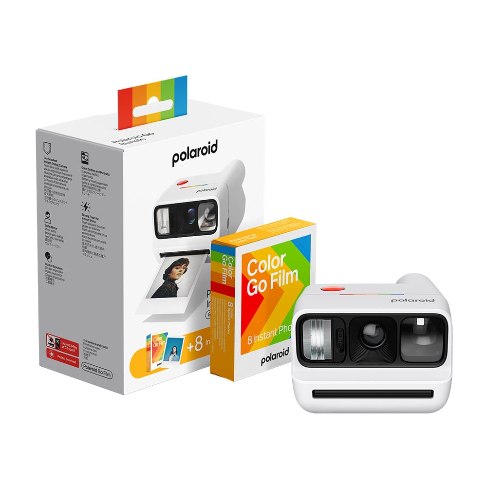 White Custom Polaroid Go Generation 3 Instant Camera + Color Film Bundle - Corporate Gifts