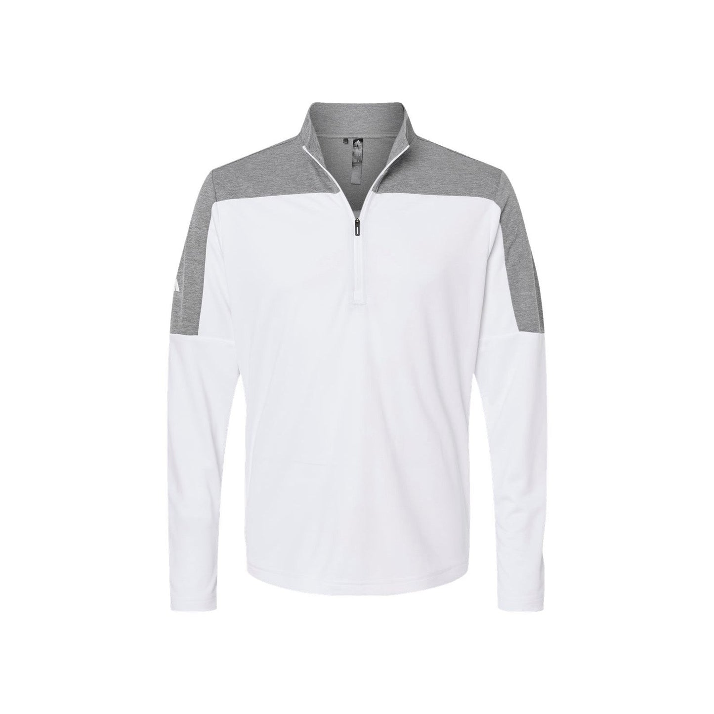 White/ Grey Three Melange / SM Custom Adidas Lightweight Quarter Zip Pullover - Corporate Gifts