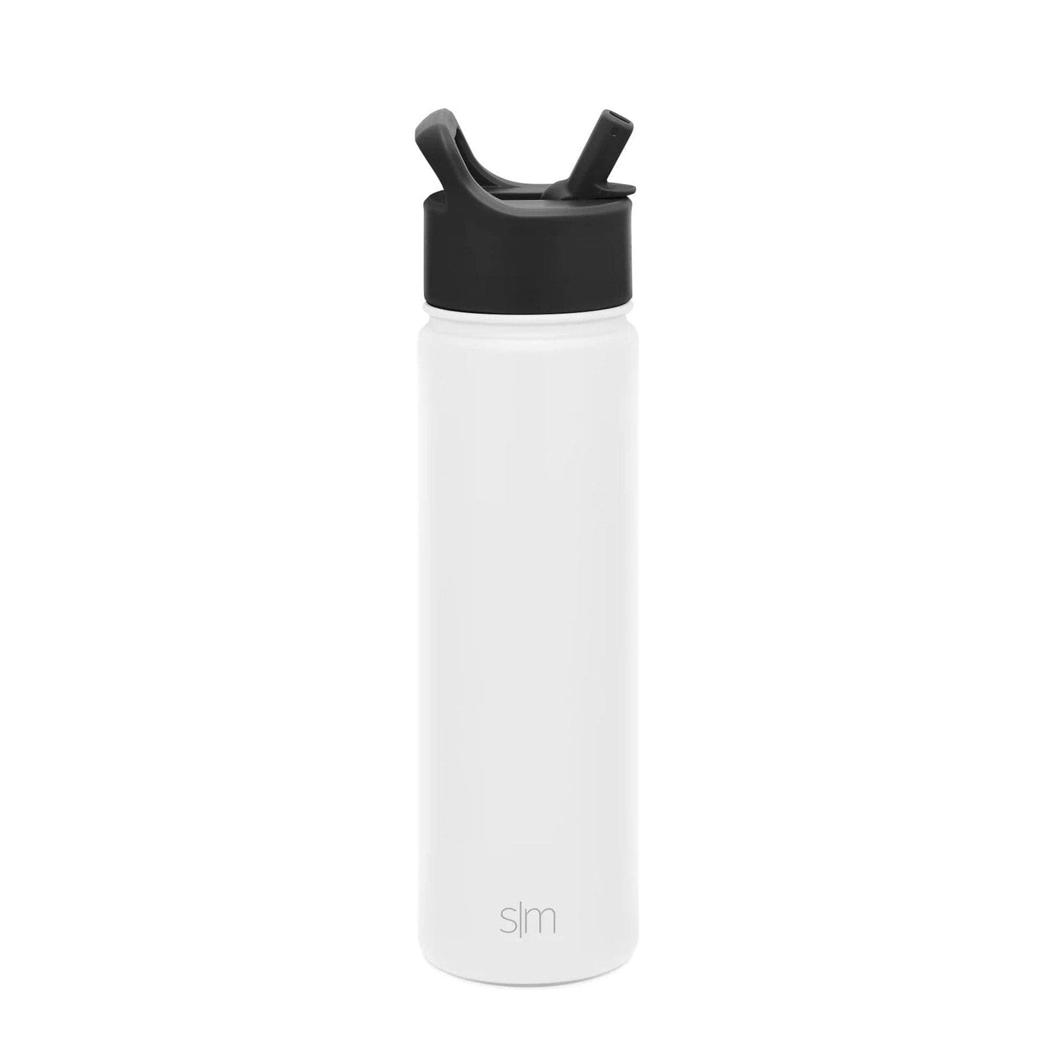 Winter White Custom Summit Water Bottle With Straw Lid - 22oz