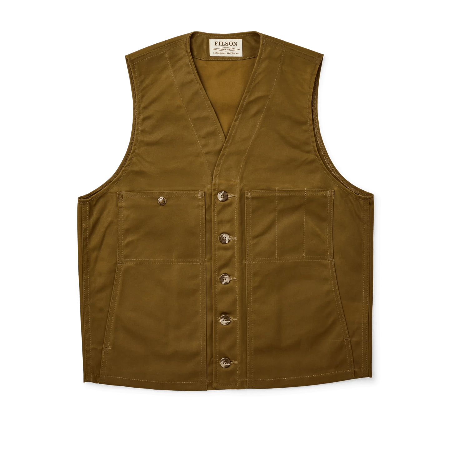XS Custom FILSON Oil Tin Cloth Vest - Corporate Gifts