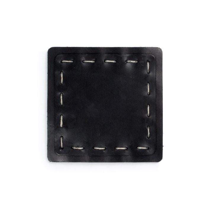 Black Custom Hand Sewn Leather Coasters