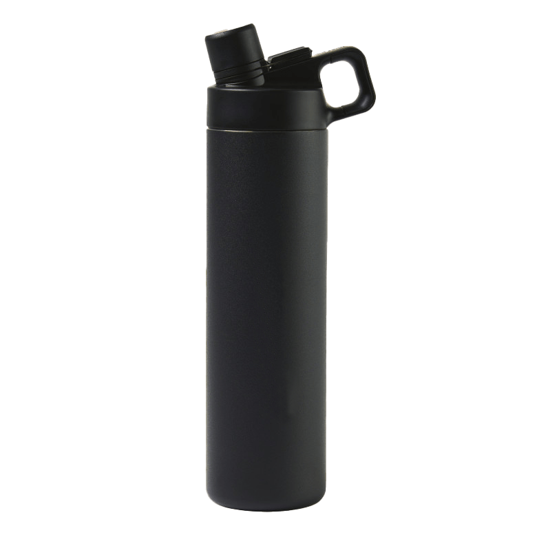 Black Custom MiiR Vacuum Insulated Wide Mouth Hatchback Chug Lid Bottle - 20 Oz. - Available Late June