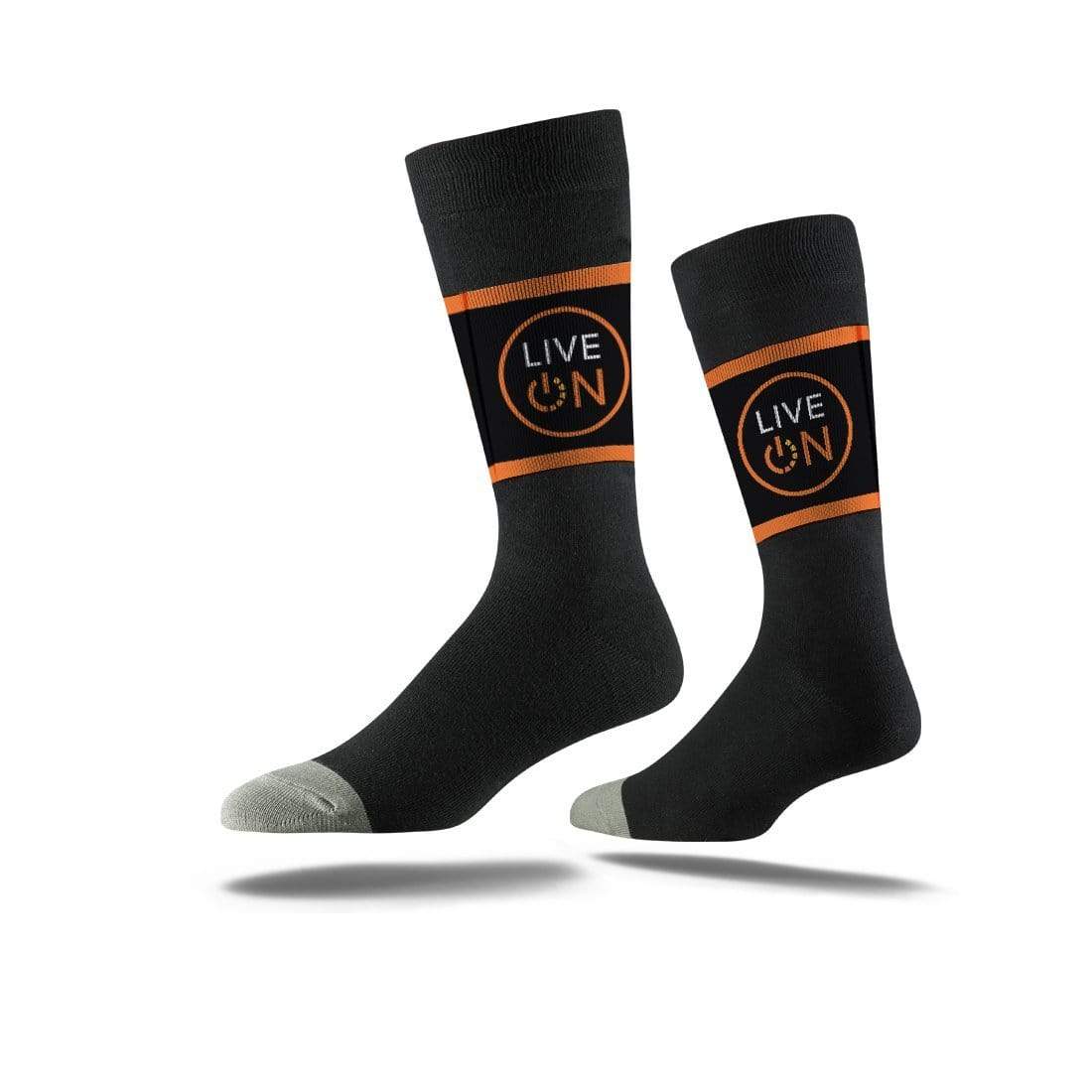 Black Solid Custom Custom Printed Business Sock