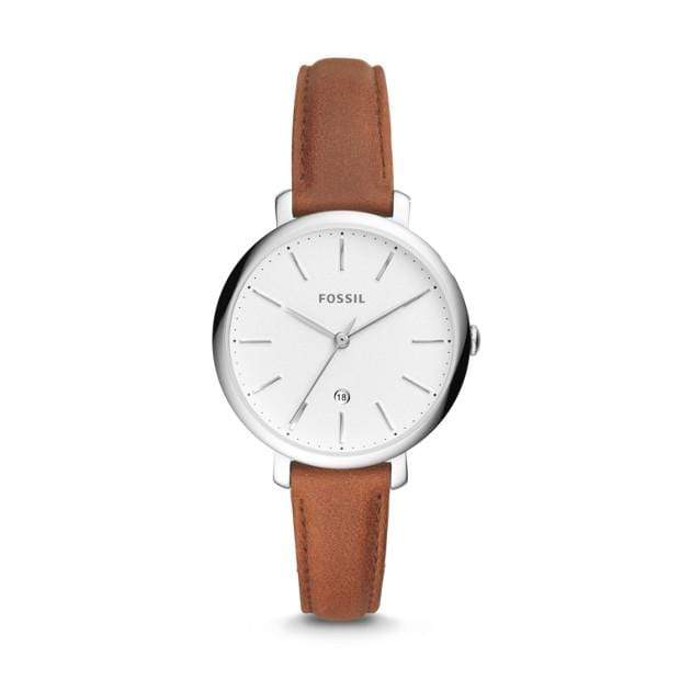 Brown Leather Custom Fossil Jacqueline Ladies Watch