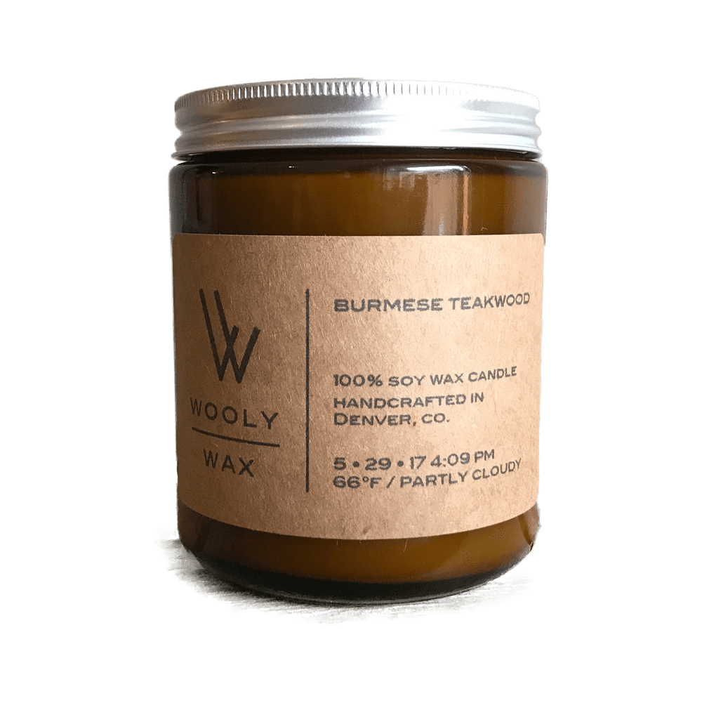 Custom Corporate Candles + Scents Wooly Wax Candle Clove & Twine