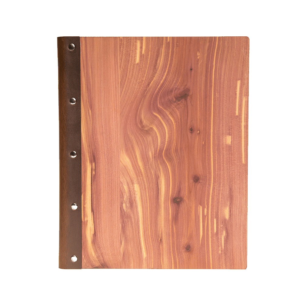 Cedar / Mini Custom Wood Padfolio