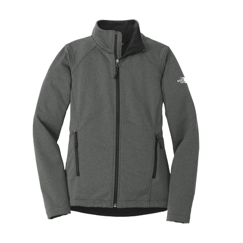 Charcoal Grey Custom The North Face Ladies Ridgewall Soft Shell Jacket