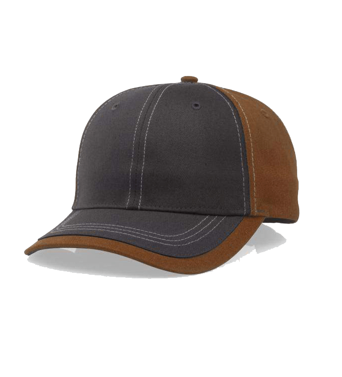 Charcoal/Orange Custom Cotton Adjustable Cap