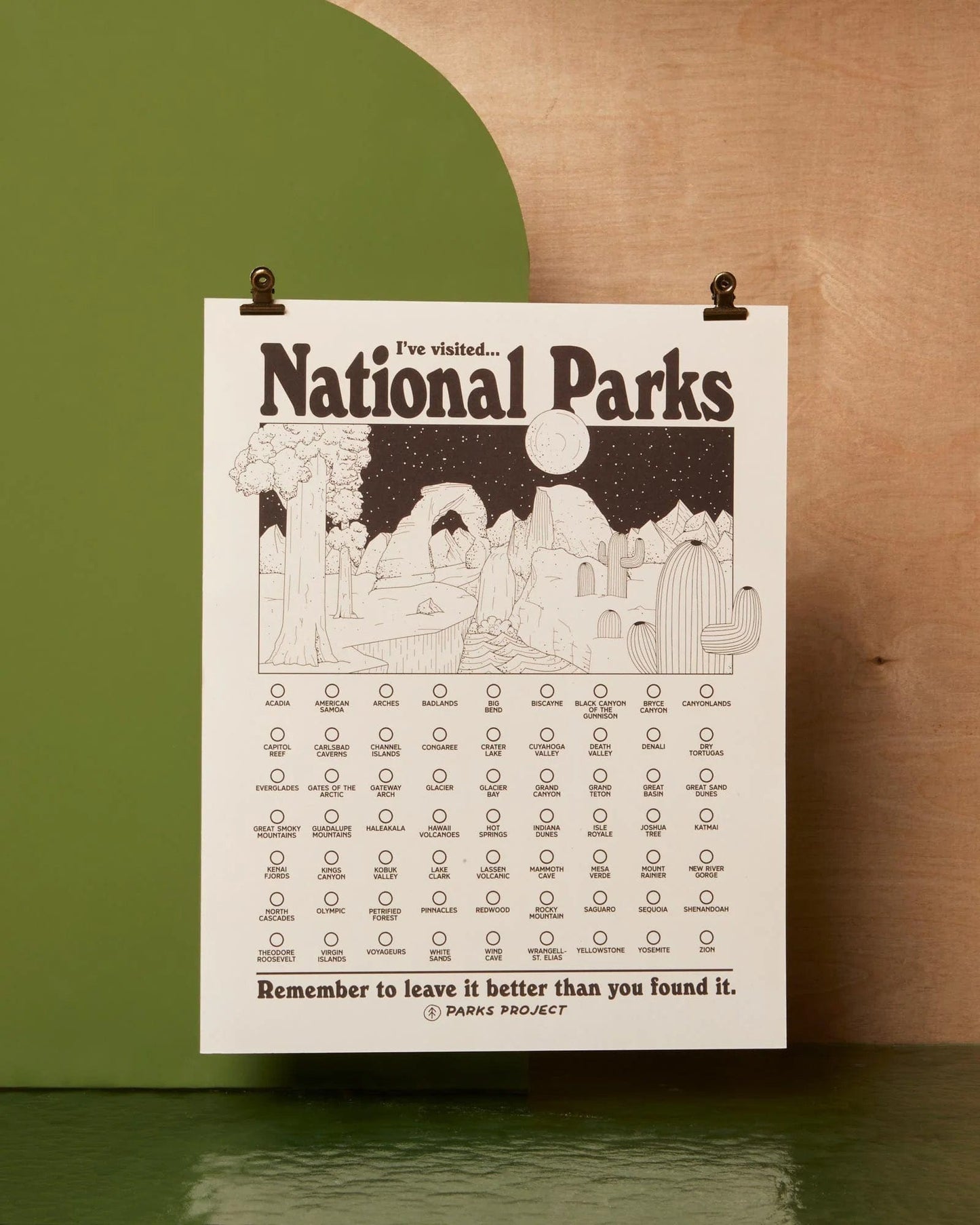 Custom Adventure Responsibly National Parks Fill In Poster