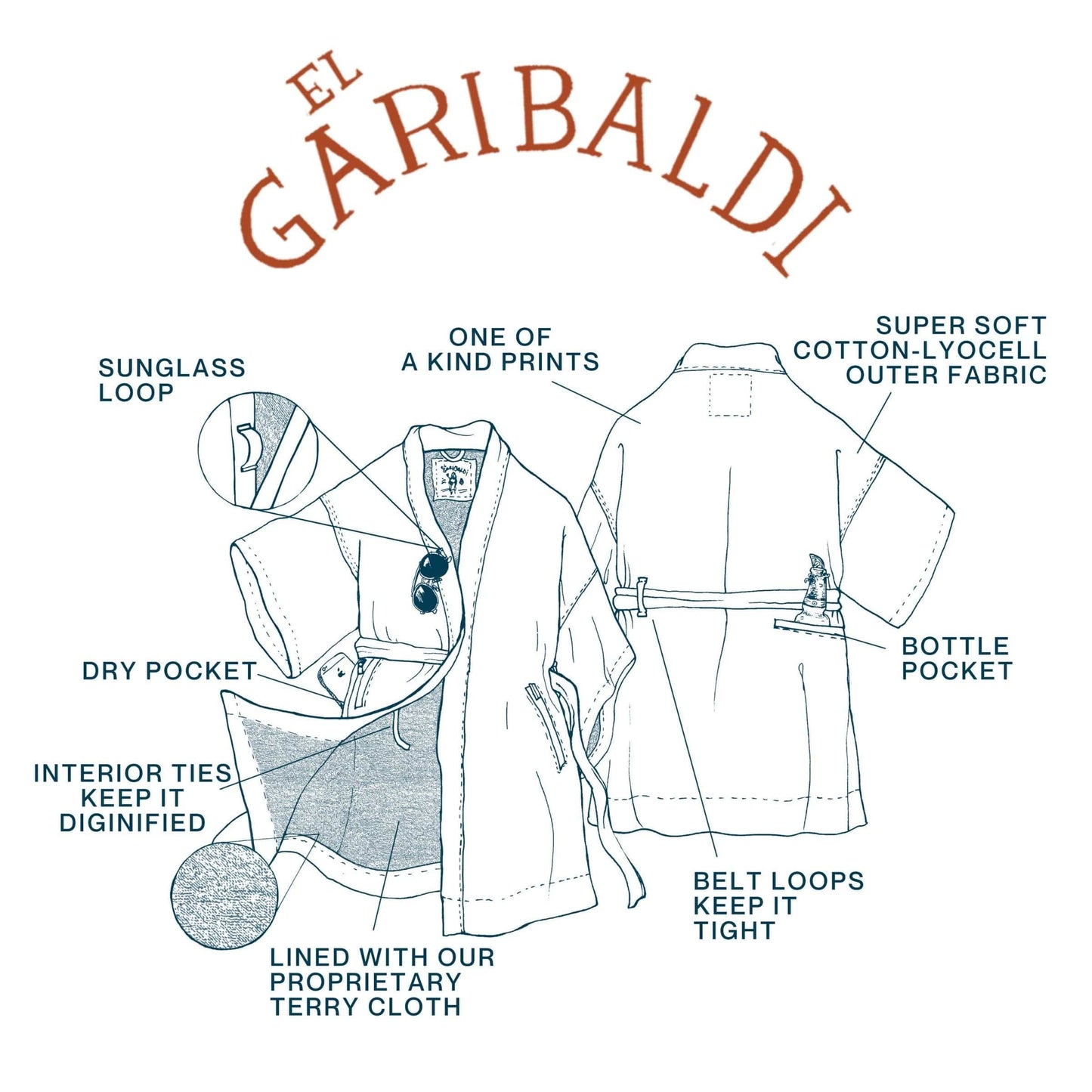 Custom California Cowboy Garibaldi Robe