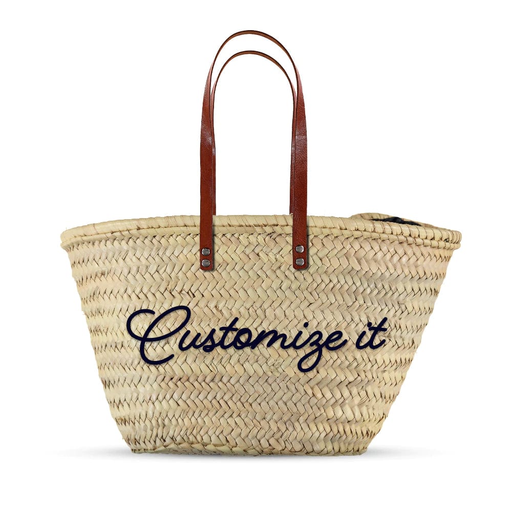 ruler to withdraw admiration Custom Large Straw Beach Bag | Corporate Gifting | Clove & Twine