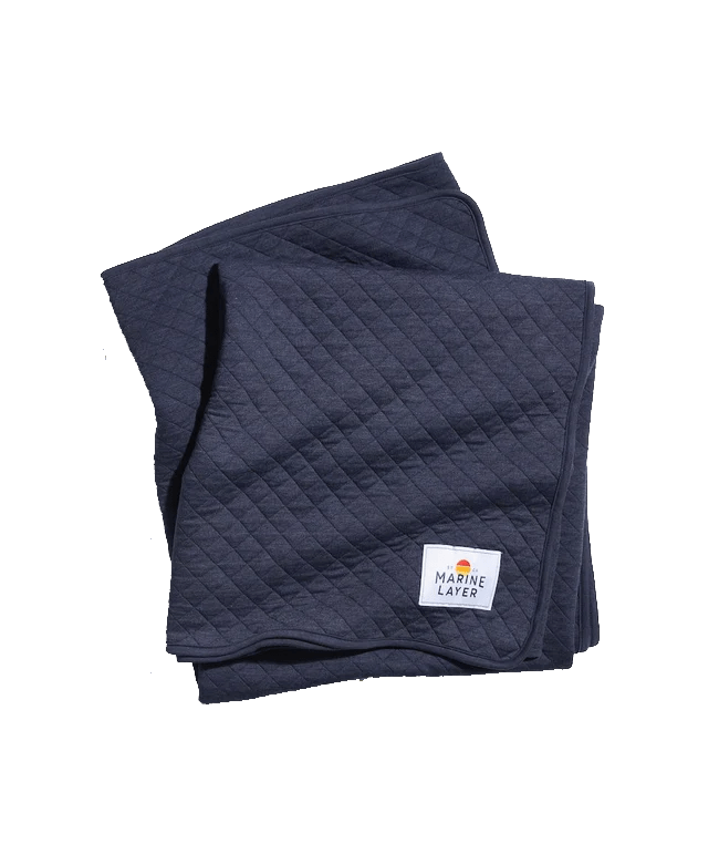 Custom Marine Layer Corbet Blanket in Charcoal