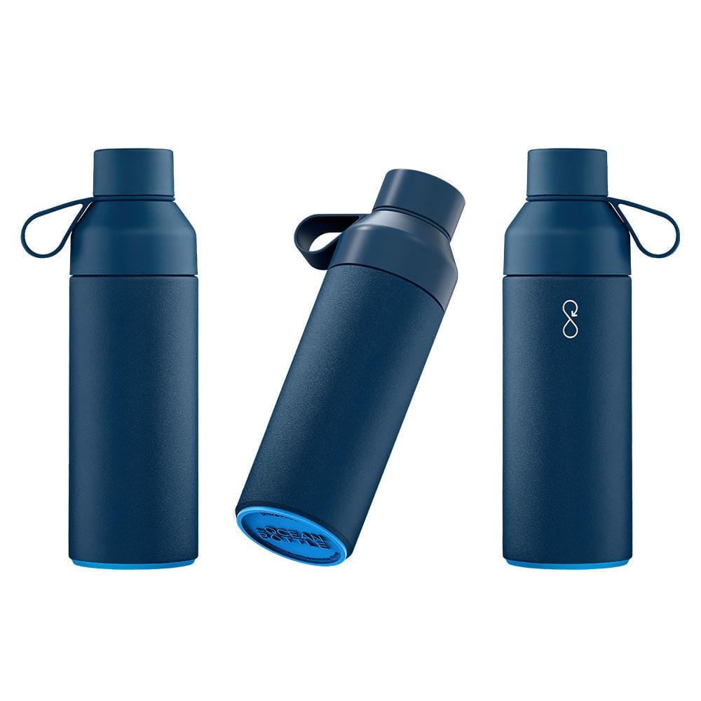 Ocean Bottle - Recycled Stainless Steel Go Water Bottle - Eco-Friendly &  Reusable Bottle - Ocean Blue - 17 oz