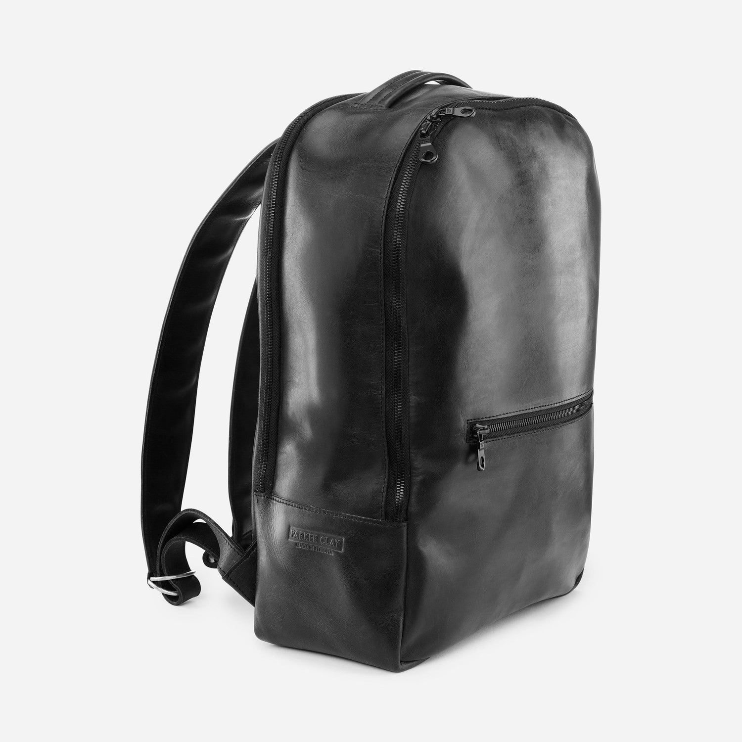 Leather backpack custom white