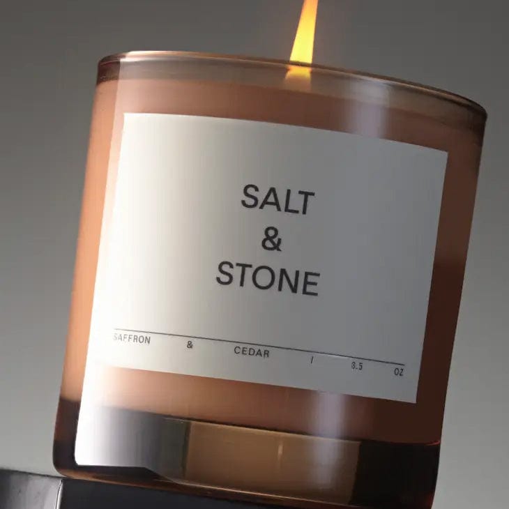 Custom Salt + Stone Candle - Black Rose & Vetiver