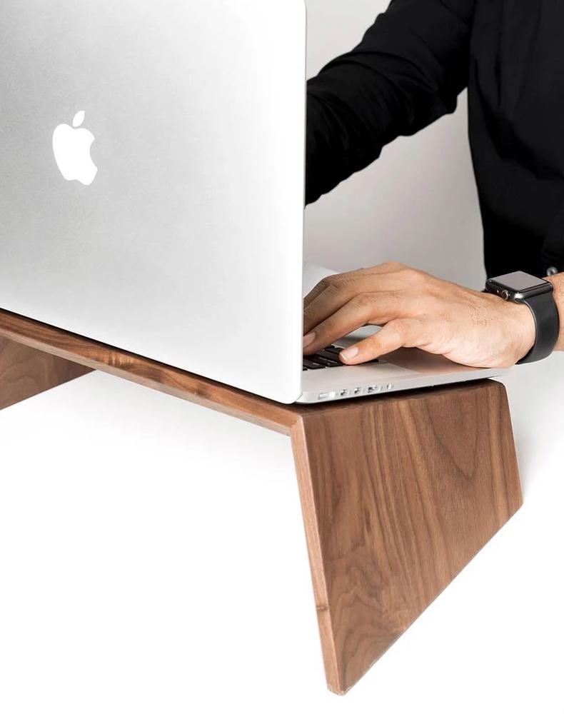 Laptop Stand MacBook Wood Stand Ergonomic Computer Holder