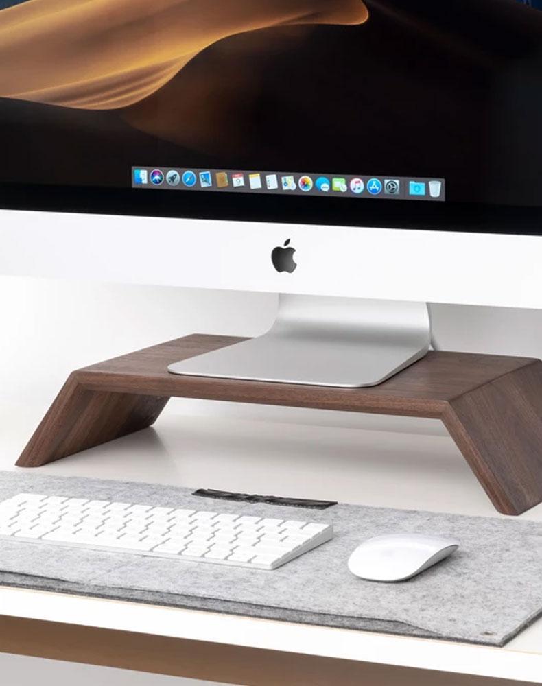 Custom Solid Wood Monitor Stand