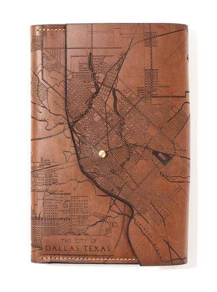 Dallas Custom Leather Map Journals