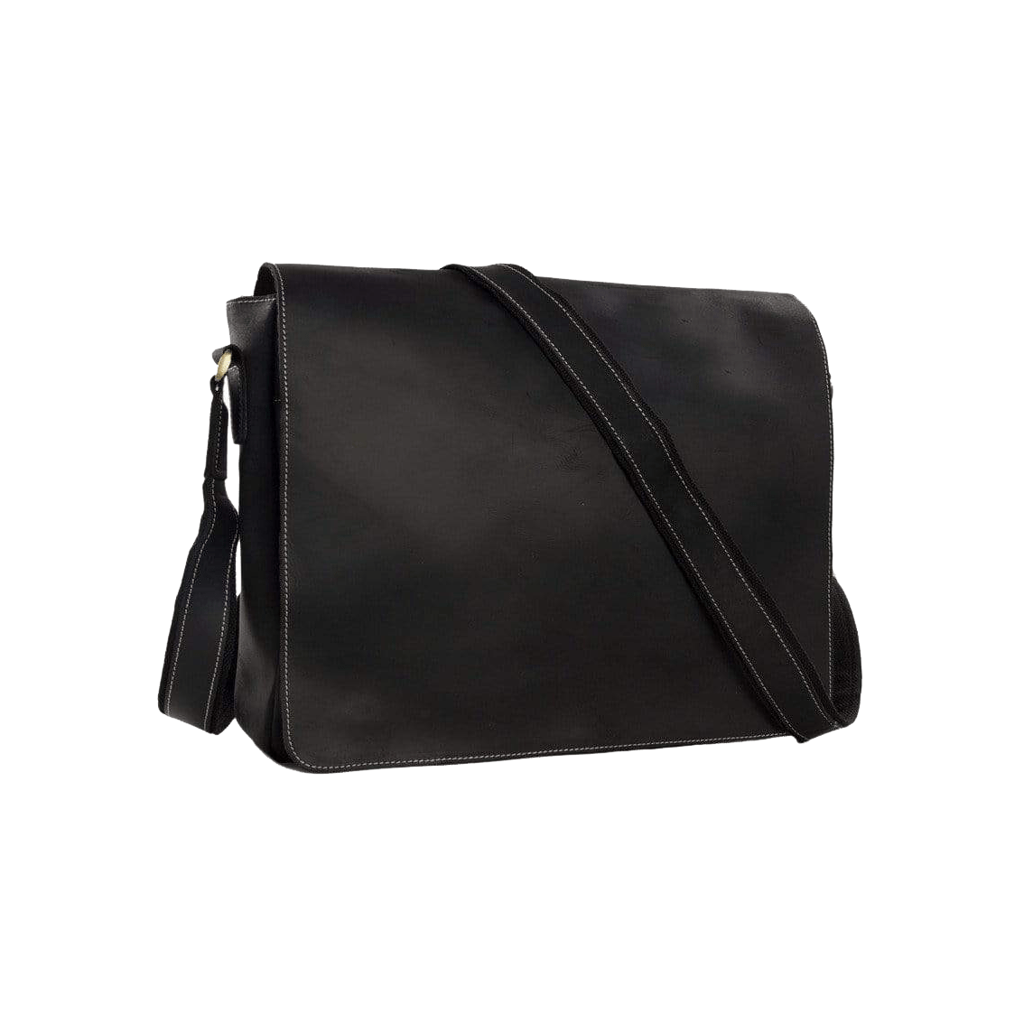 Dark Brown Custom Genuine Leather Messenger Bag