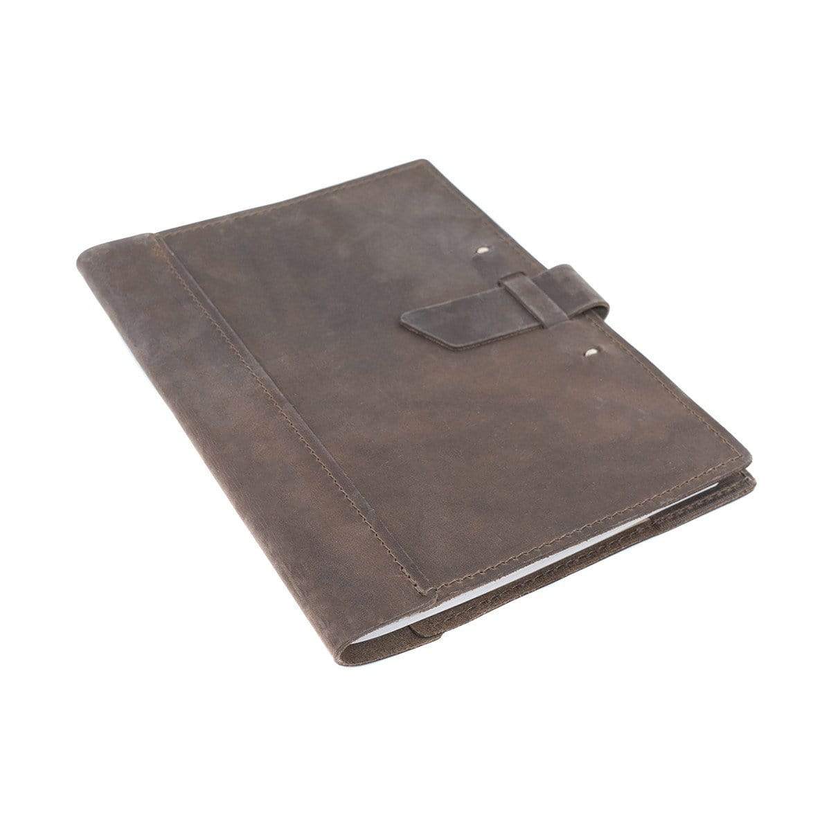 Dark Brown Custom Large Leather Composition Cover
