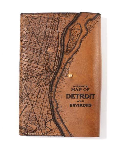 Detriot Custom Leather Map Journals