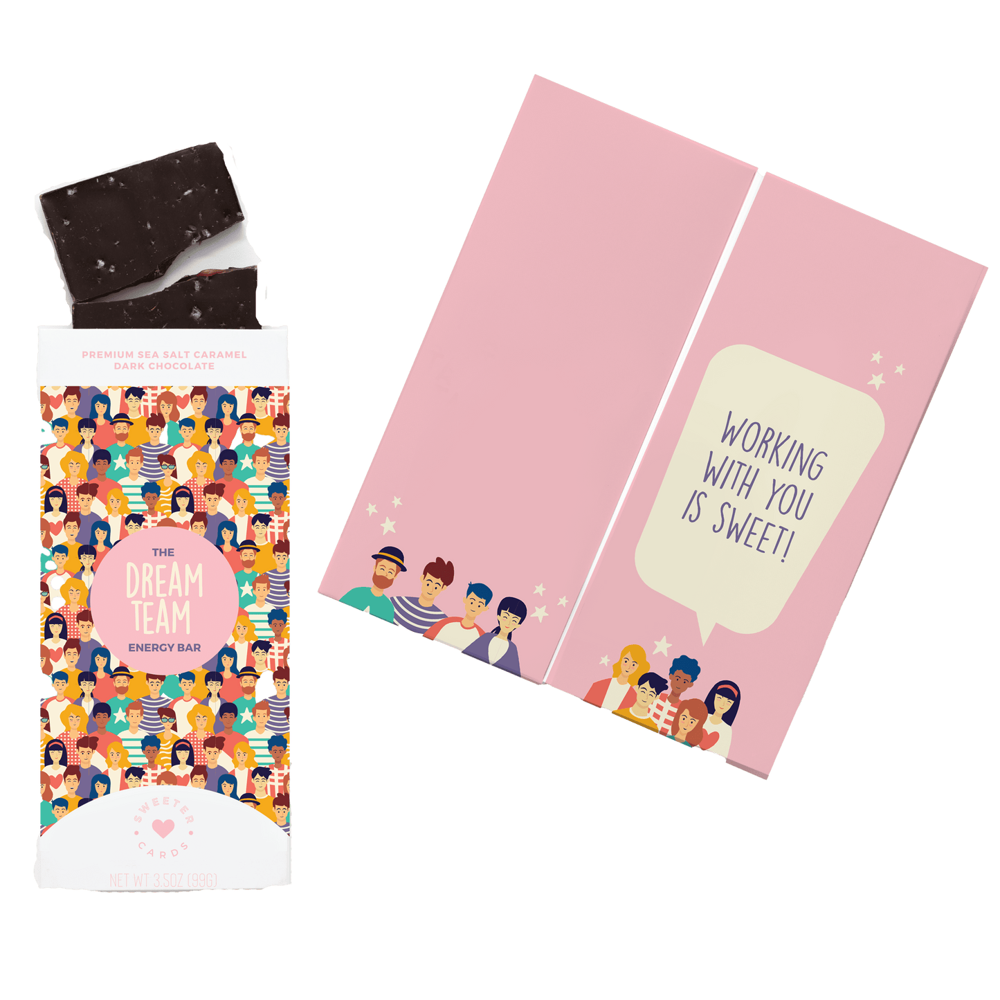 Dream Team Custom Sweeter Cards Greeting Card Chocolate Bars