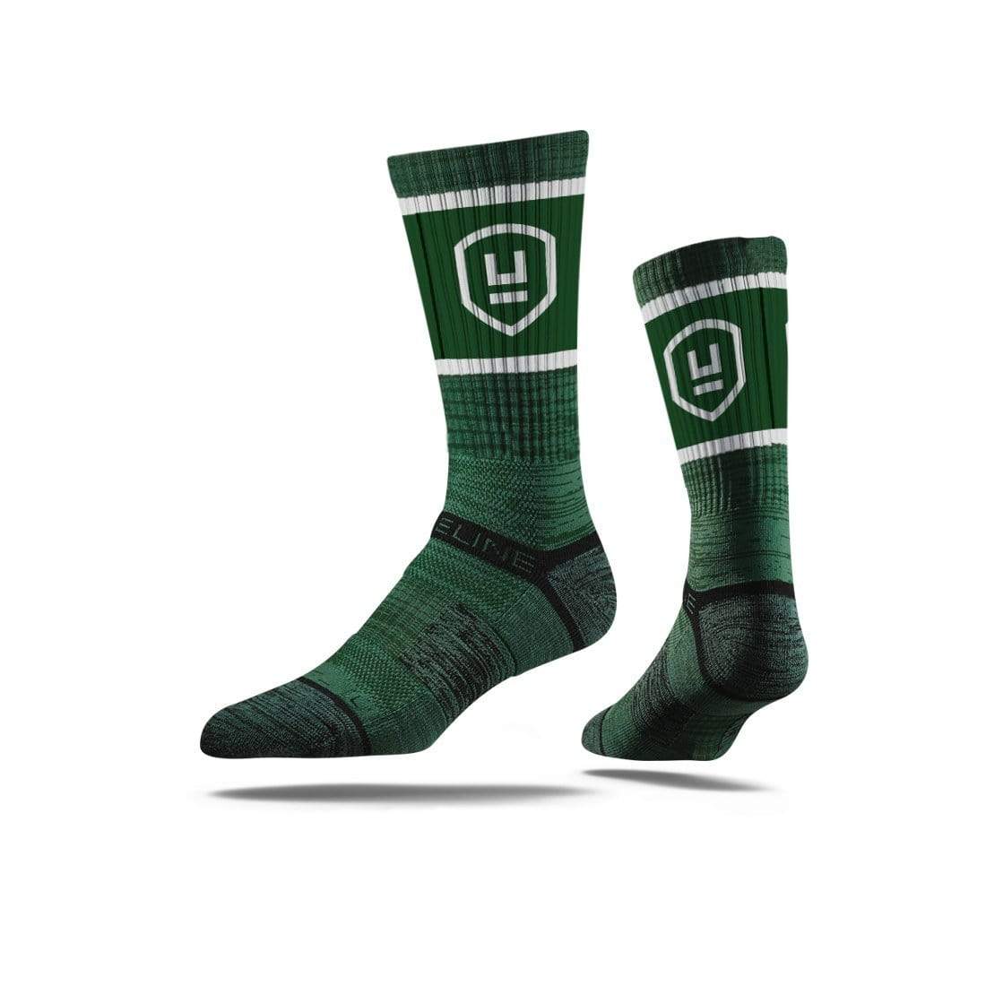 Forest Green / Crew Custom Custom Printed Premium Socks