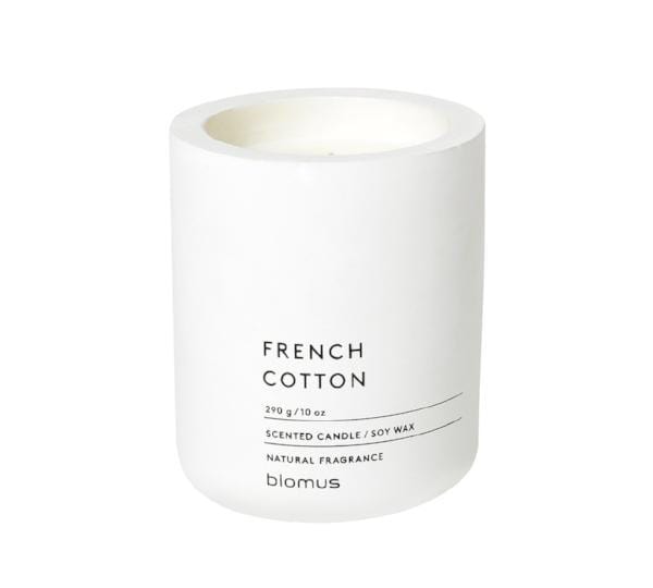 French Cotton Custom Concrete Candle