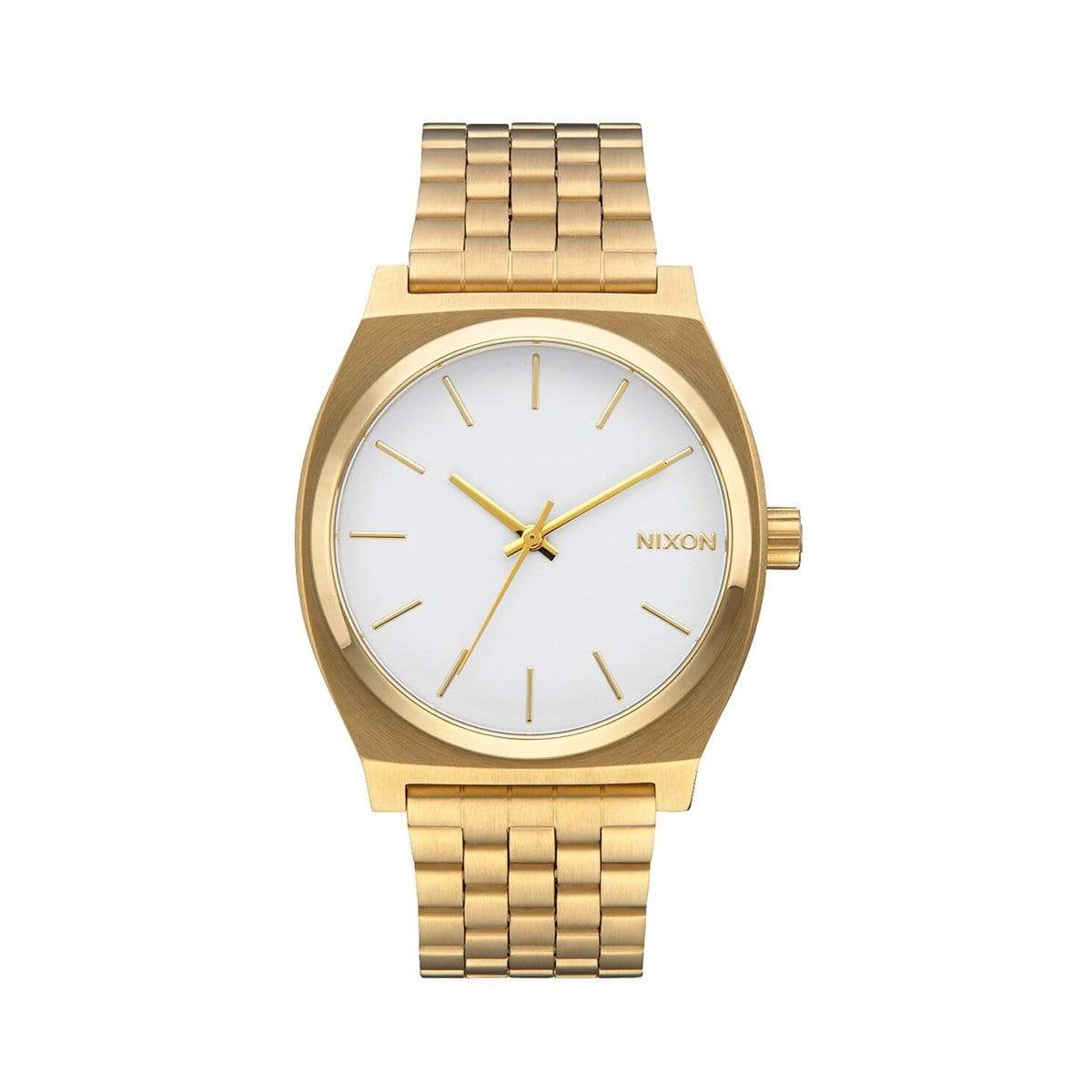 Gold/White Custom Nixon Time Teller Watch