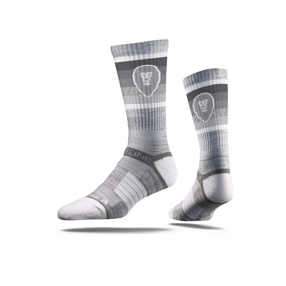 Gray / Crew Custom Custom Printed Premium Socks