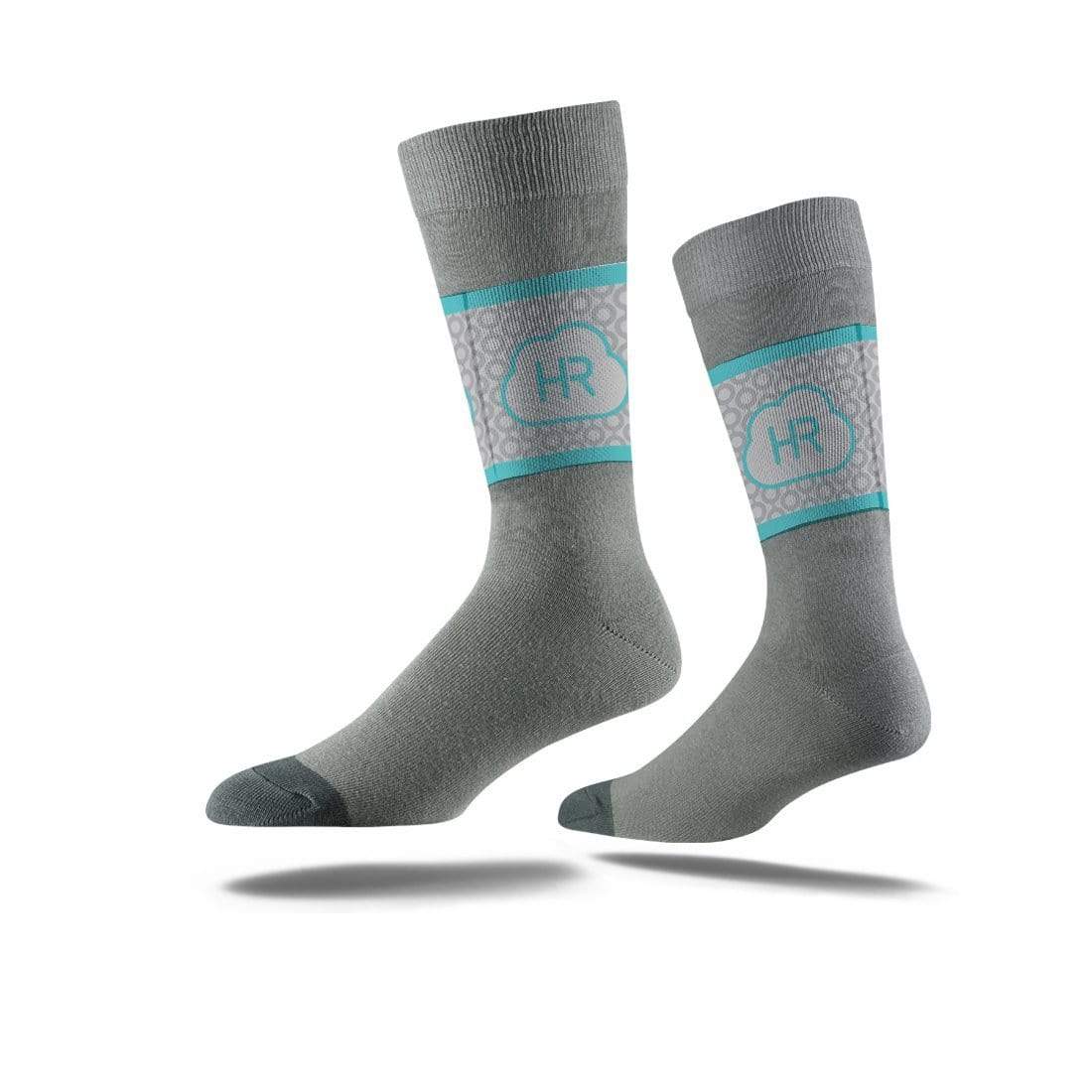 Gray Custom Custom Printed Business Sock