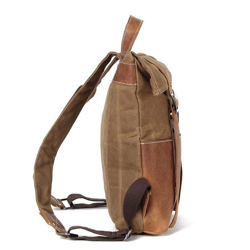 canvas leather backpack made in usa Waxed Canvas Strap Backpack | Corporate Gifts