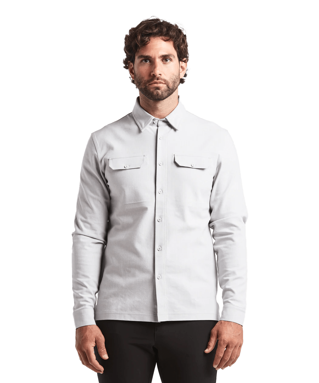 Heather Silver Spoon / S Custom Public Rec Mens Thermal Button Down