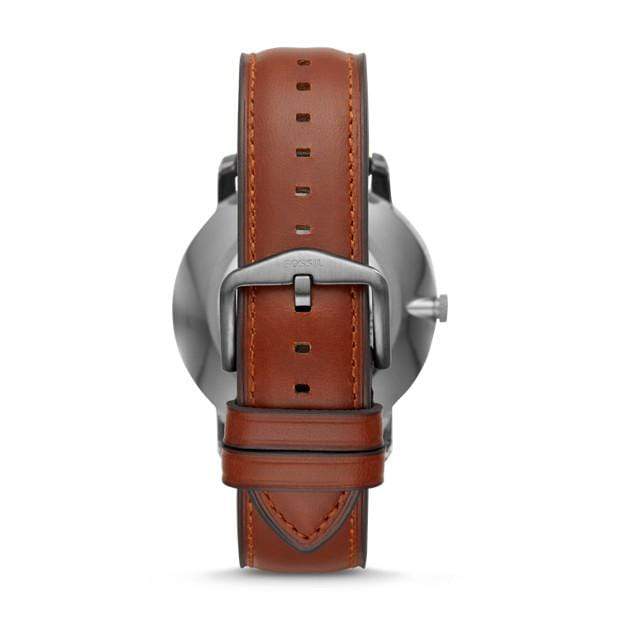 Light Brown Leather Custom Fossil Minimalist Slim Watch