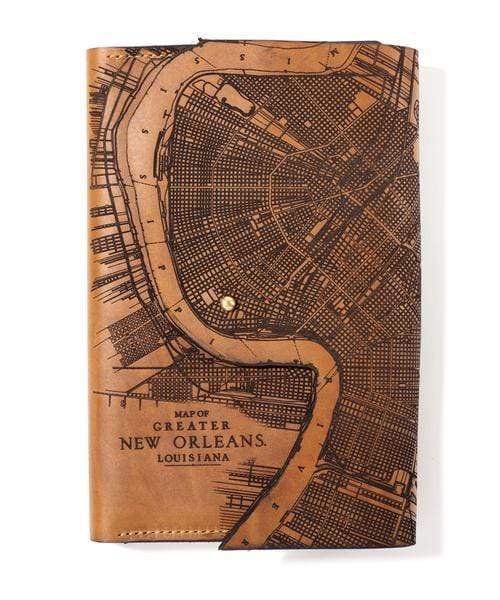 New Orleans Custom Leather Map Journals