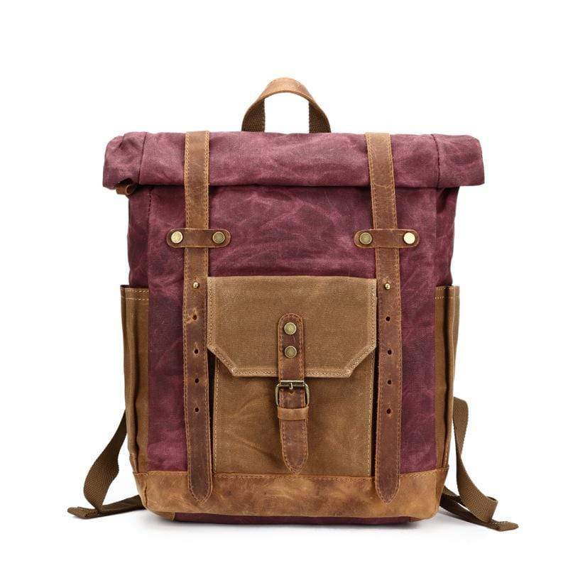 canvas rutsack backpack true leather Waxed Canvas & Leather Rucksack | Corporate Gifts