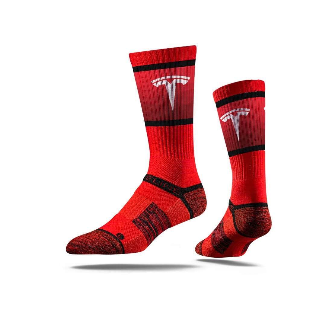 Red / Crew Custom Custom Printed Premium Socks