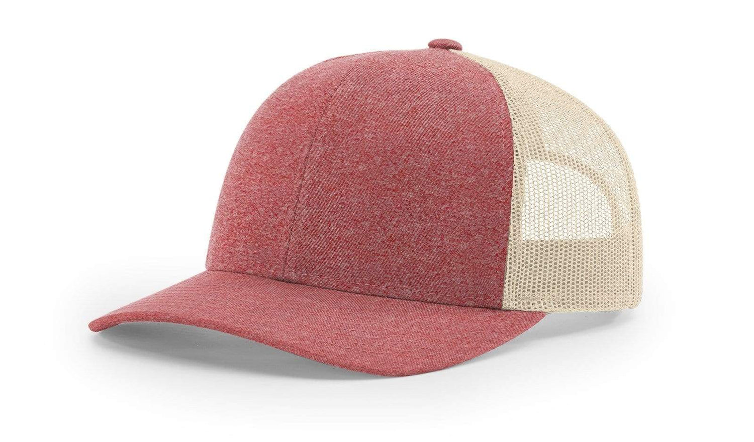 Red Heather/Birch Custom Low Pro Heather Trucker Hat