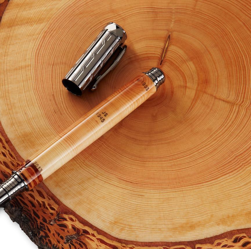 Rollerball Magnetic Cap Custom Wood Tree Ring Pen