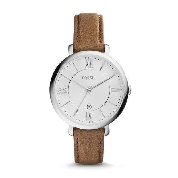 Rustic Brown Leather Custom Fossil Jacqueline Ladies Watch