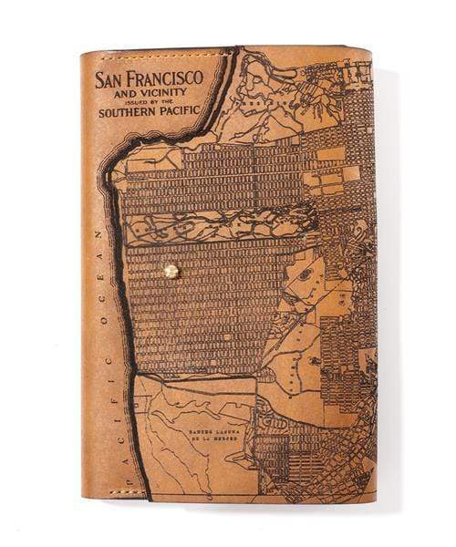San Francisco Custom Leather Map Journals