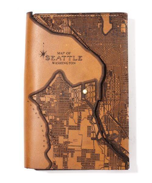 Seattle Custom Leather Map Journals