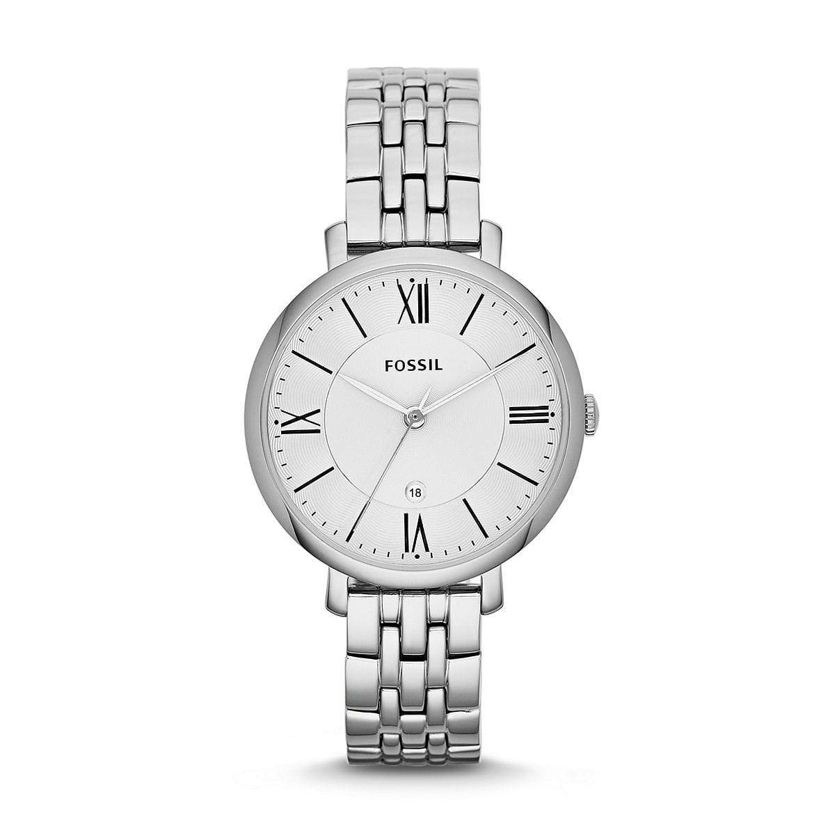 Silver-Tone Stainless Steel Custom Fossil Jacqueline Ladies Watch