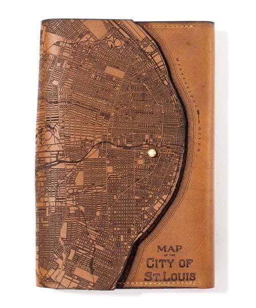 St. Louis Custom Leather Map Journals